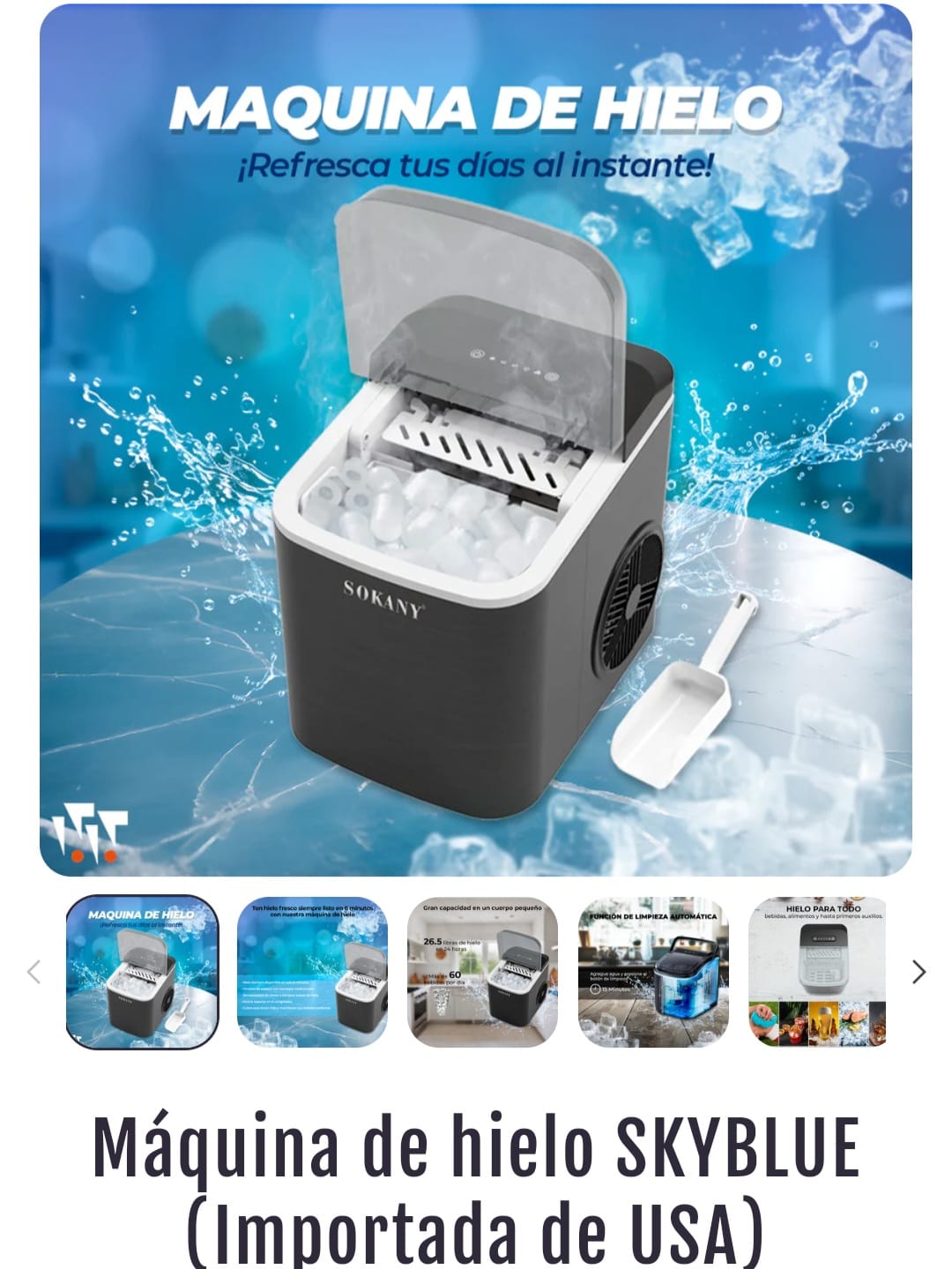 Maquina De Hielo Portátil